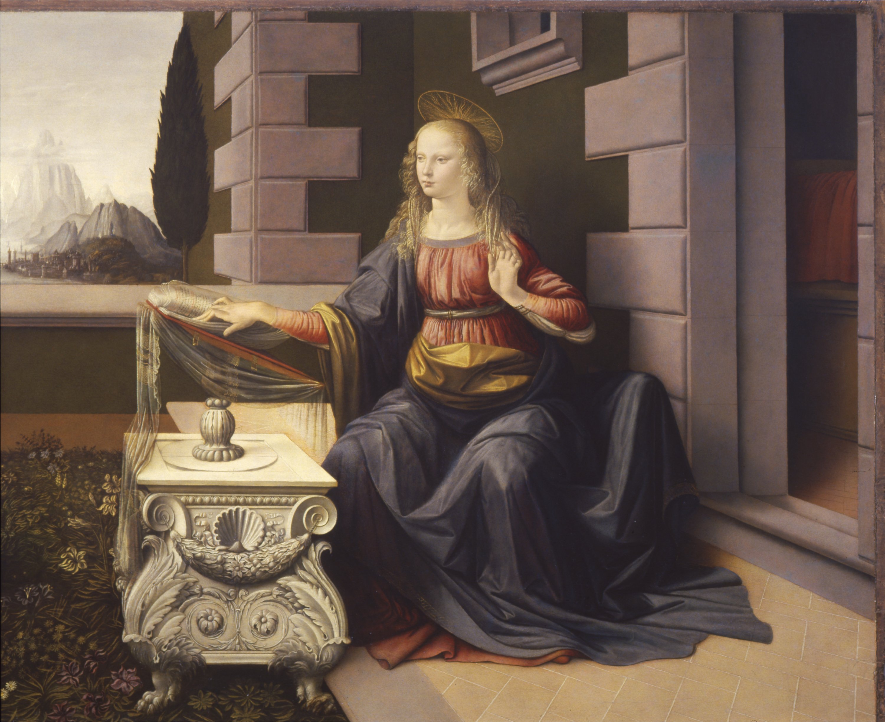 Annunciation By Leonardo Da Vinci Artworks Uffizi Galleries   1503990086334194 568324 