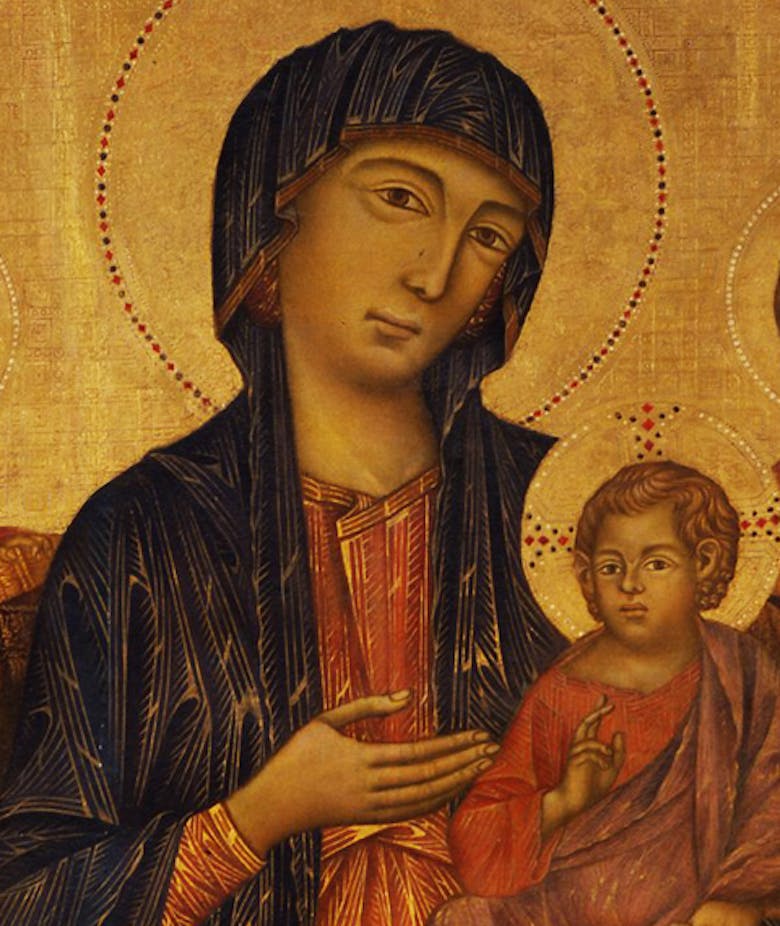 Virgin And Child Enthroned And Prophets Santa Trinita Maesta Artworks Uffizi Galleries