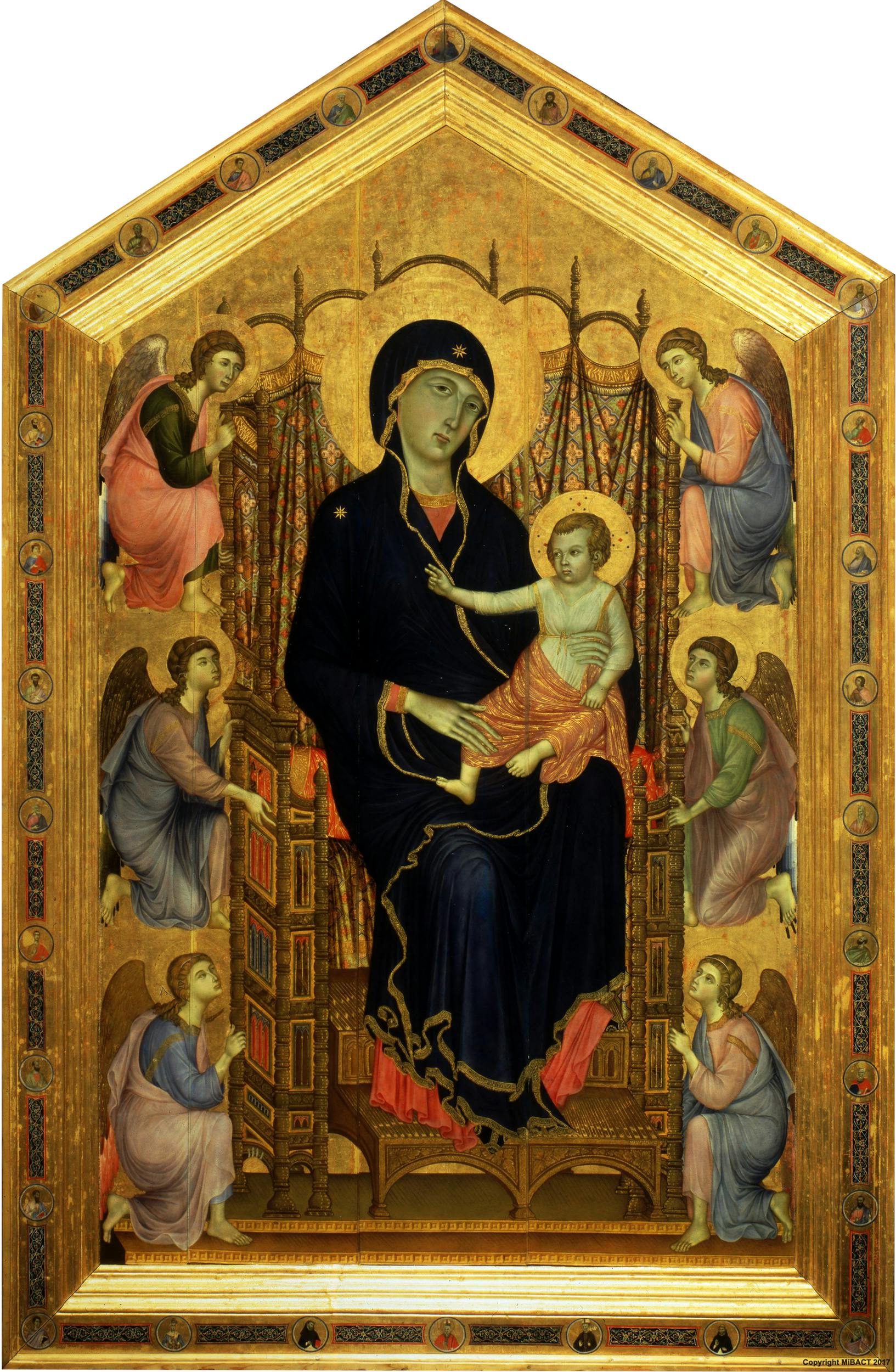 Virgin And Child Enthroned Surrounded By Angels Known As The
