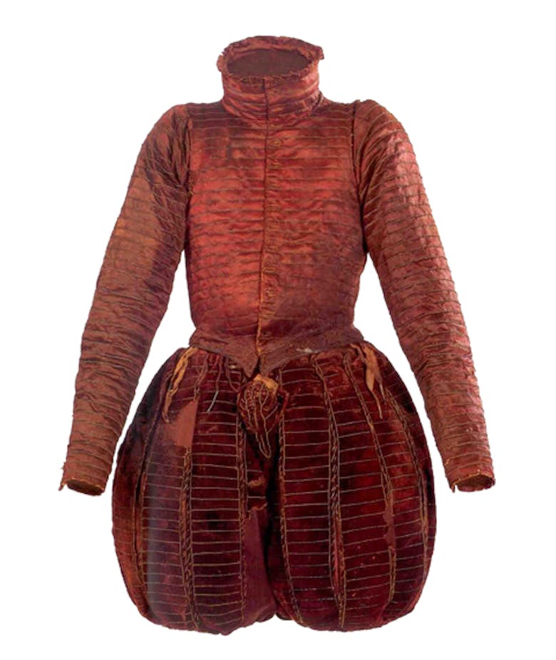 Burial clothes of Don Garzia de’ Medici:  Doublet with breeches, surcoat 