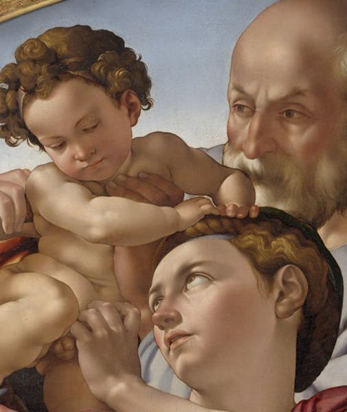 the holy family michelangelo