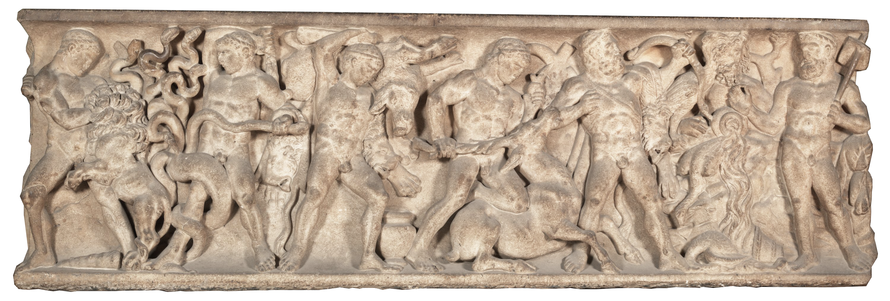 Sarcophagus depicting the Labours of Hercules Artworks Uffizi Galleries