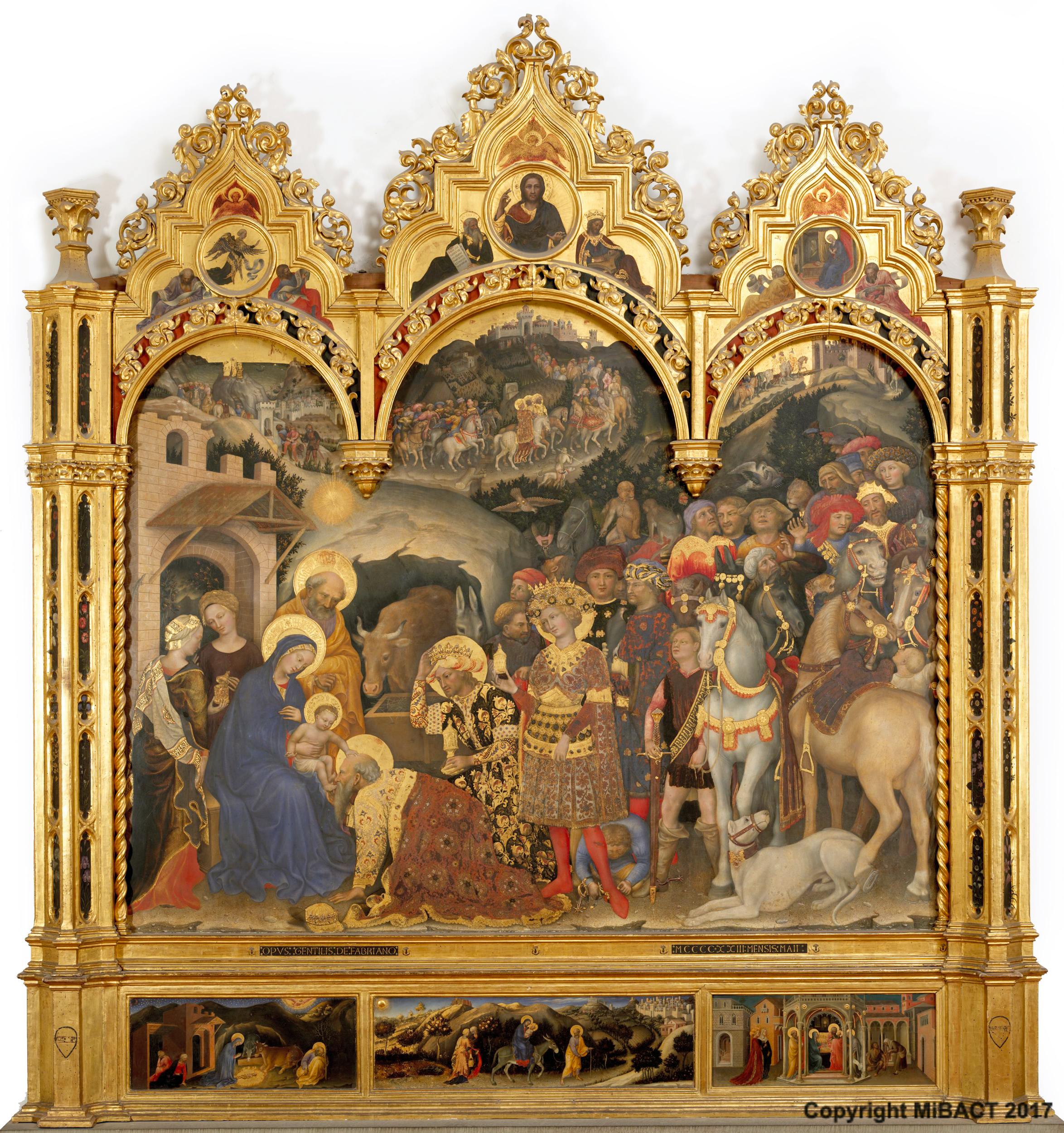 Adorazione dei Magi di Gentile da Fabriano Opere Le Gallerie degli