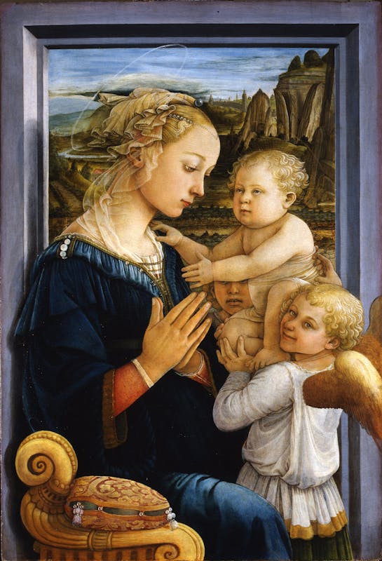 Madonna And Child With Two Angels Artworks Uffizi Galleries