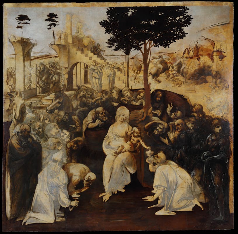 18. Leonardo da Vinci, Adorazione dei Magi, a conclusione del restauro