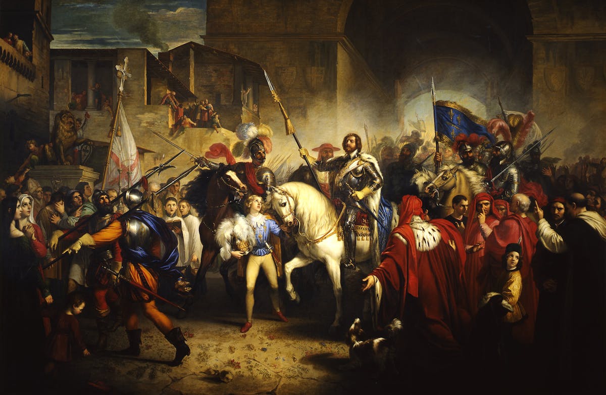entry of charles viii into florence artworks uffizi galleries