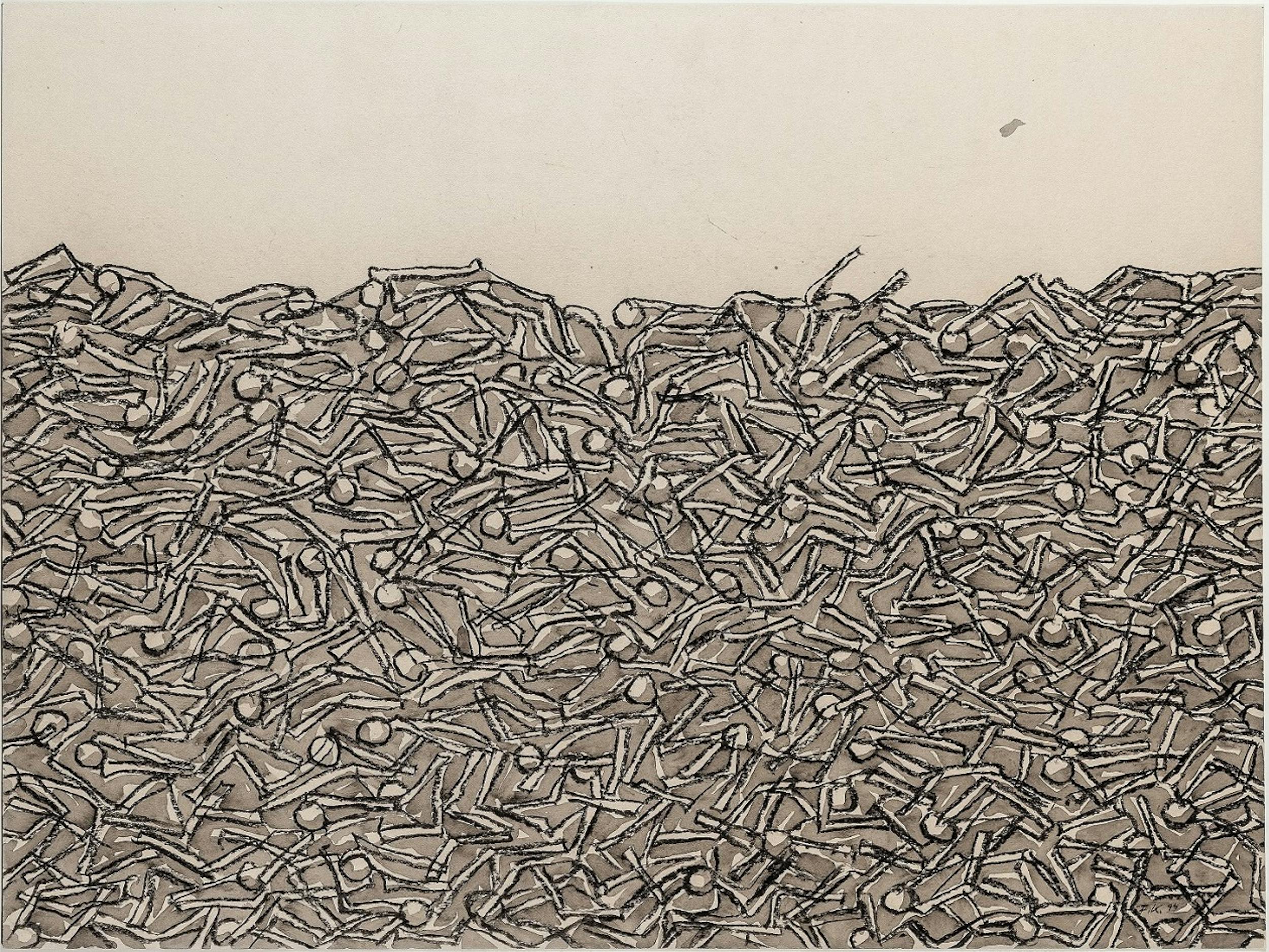 Fritz Koenig Olocausto, 1994, inchiostro di china, collezione privata