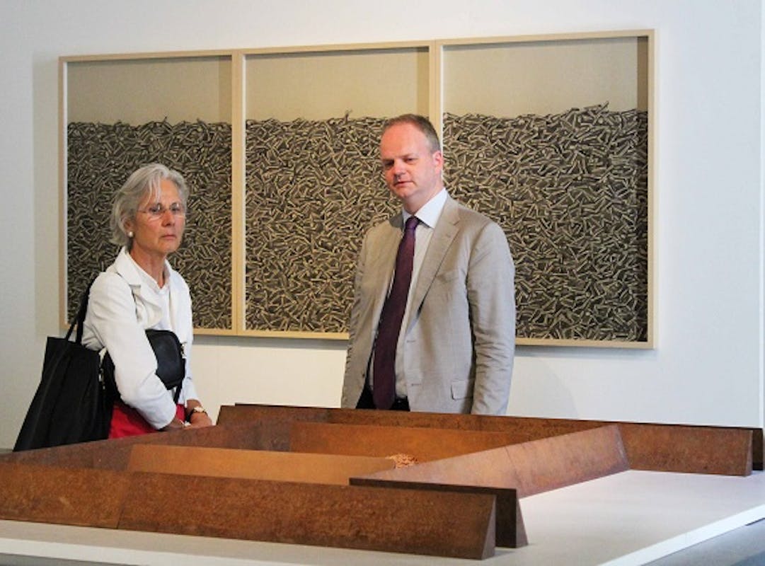 Il Direttore Eike Schmidt con l'ambasciatrice della Repubblica Federale tedesca Susanne Wasum Reiner 