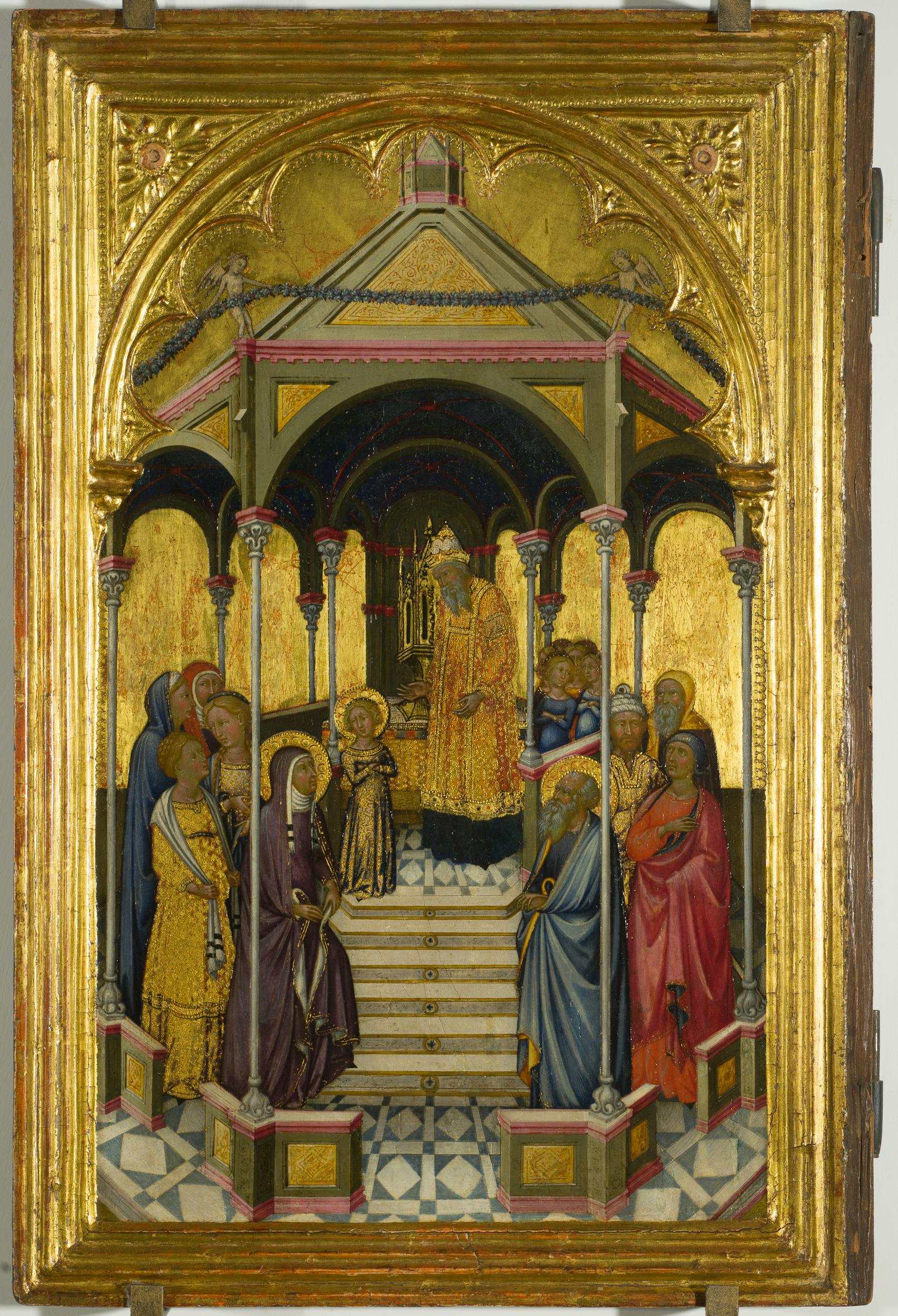 Presentazione della Vergine al tempio, Niccolò di Buonaccorso, 1380 ca., Uffizi | Presentation of the Virgin, Niccolò di Buonaccorso, 1380c., Uffizi