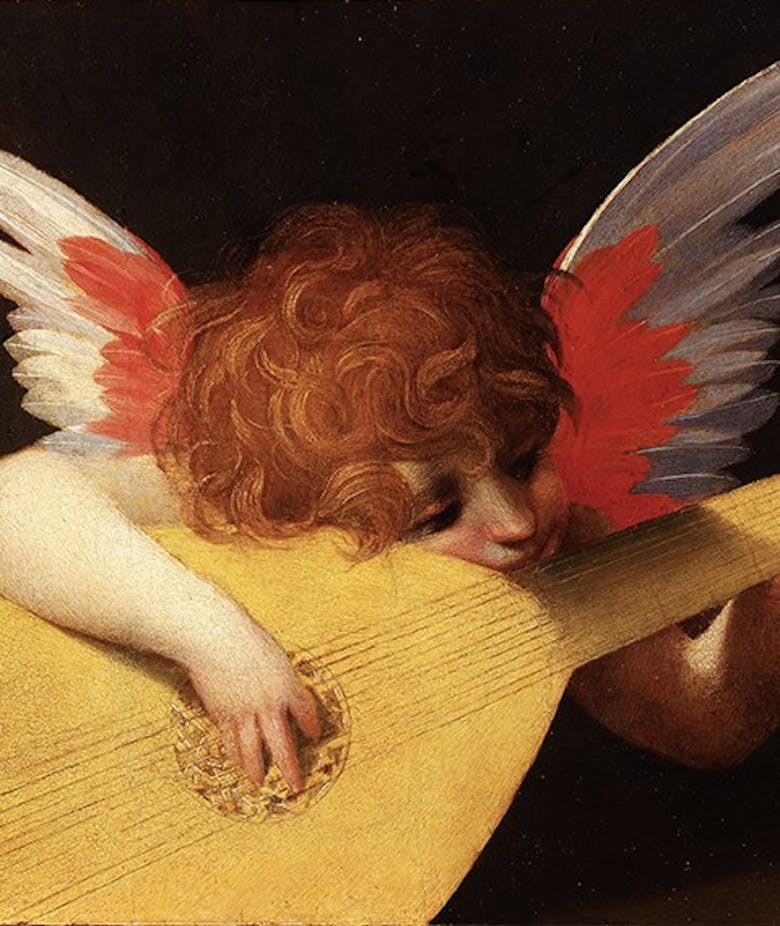 Angel playing the lute