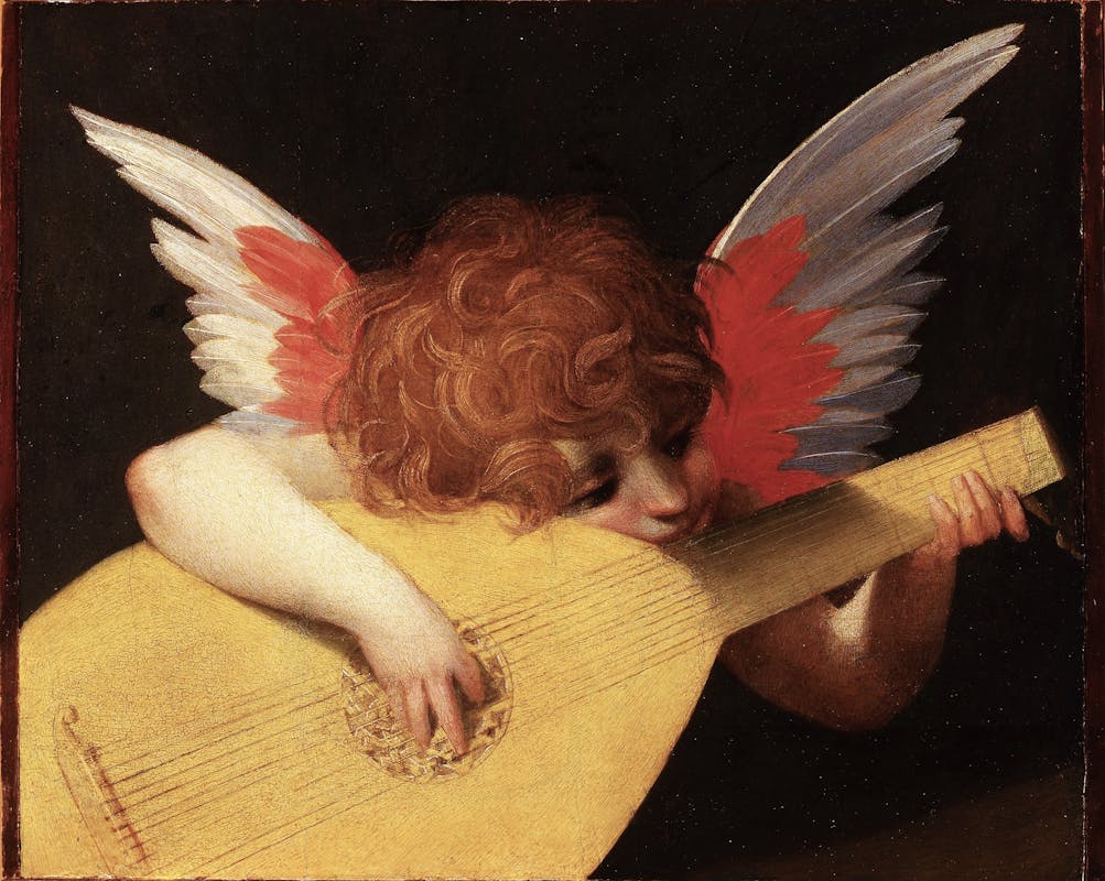 Angel Playing The Lute By Rosso Fiorentino 1521 Artworks