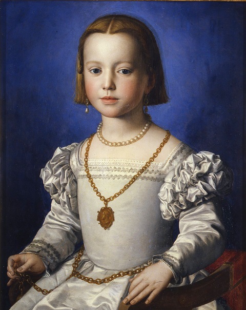 Portrait of Bia de’ Medici by Bronzino Artworks Uffizi