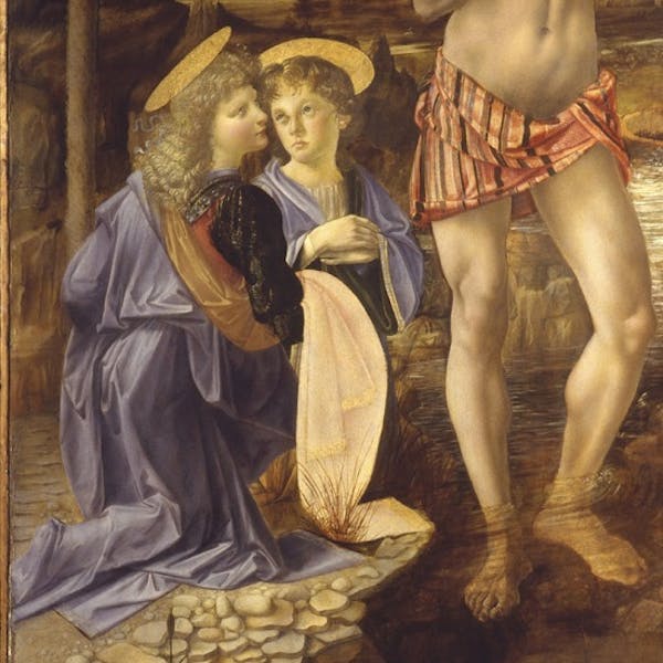 The Baptism Of Christ By Verrocchio And Leonardo Artworks