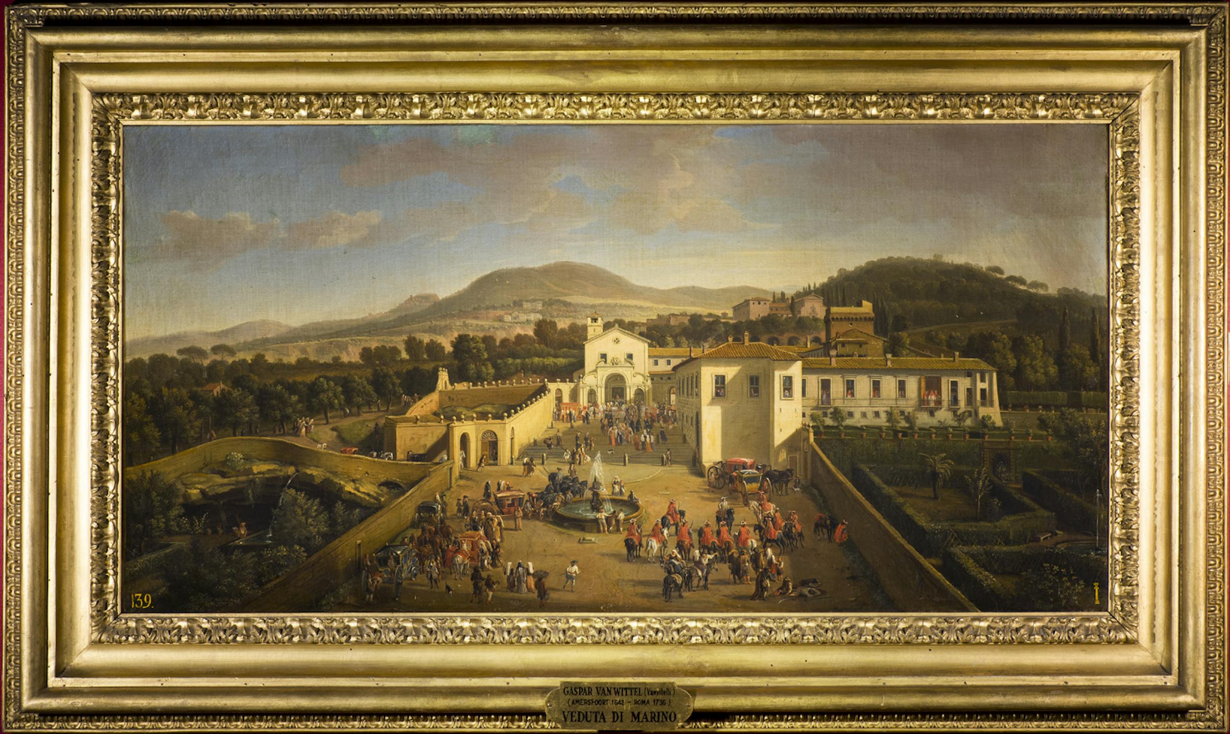 Gaspare van Wittel (1653-1736) Veduta del Convento di San Paolo ad Albano Laziale 1710 olio su tela Galleria Palatina, Palazzo Pitti, Firenze