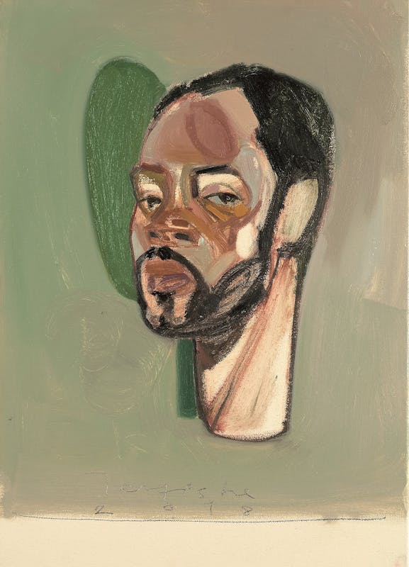 Tesfaye Urgessa, Self-portrait 1 (Autoritratto 1), 2018, olio su tela, oil on canvas.