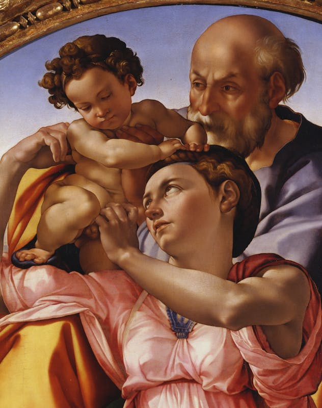 particolare del Tondo Doni, eseguito da Michelangelo per Agnolo Doni nel 1506