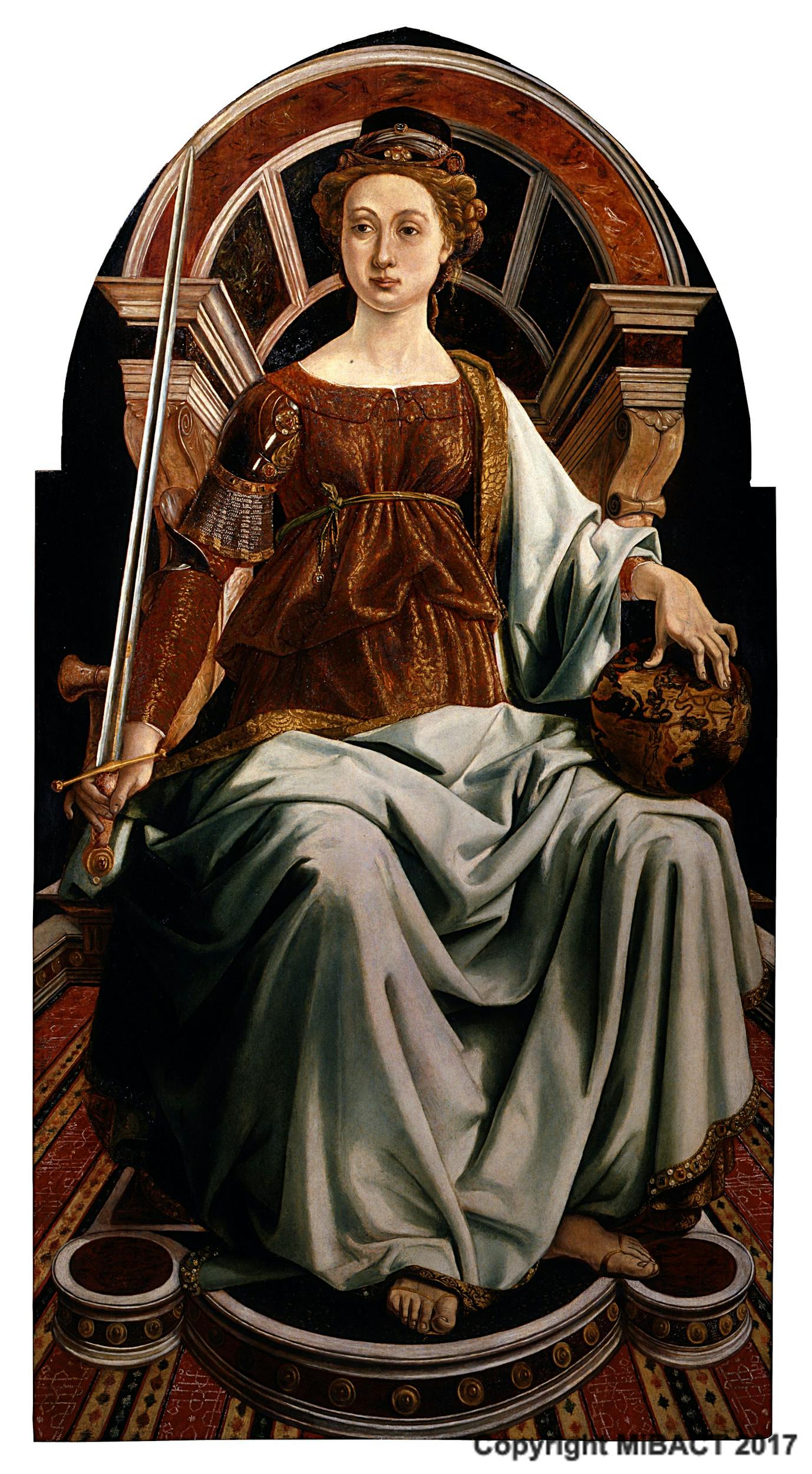 Justice by Piero del Pollaiolo Artworks Uffizi Galleries