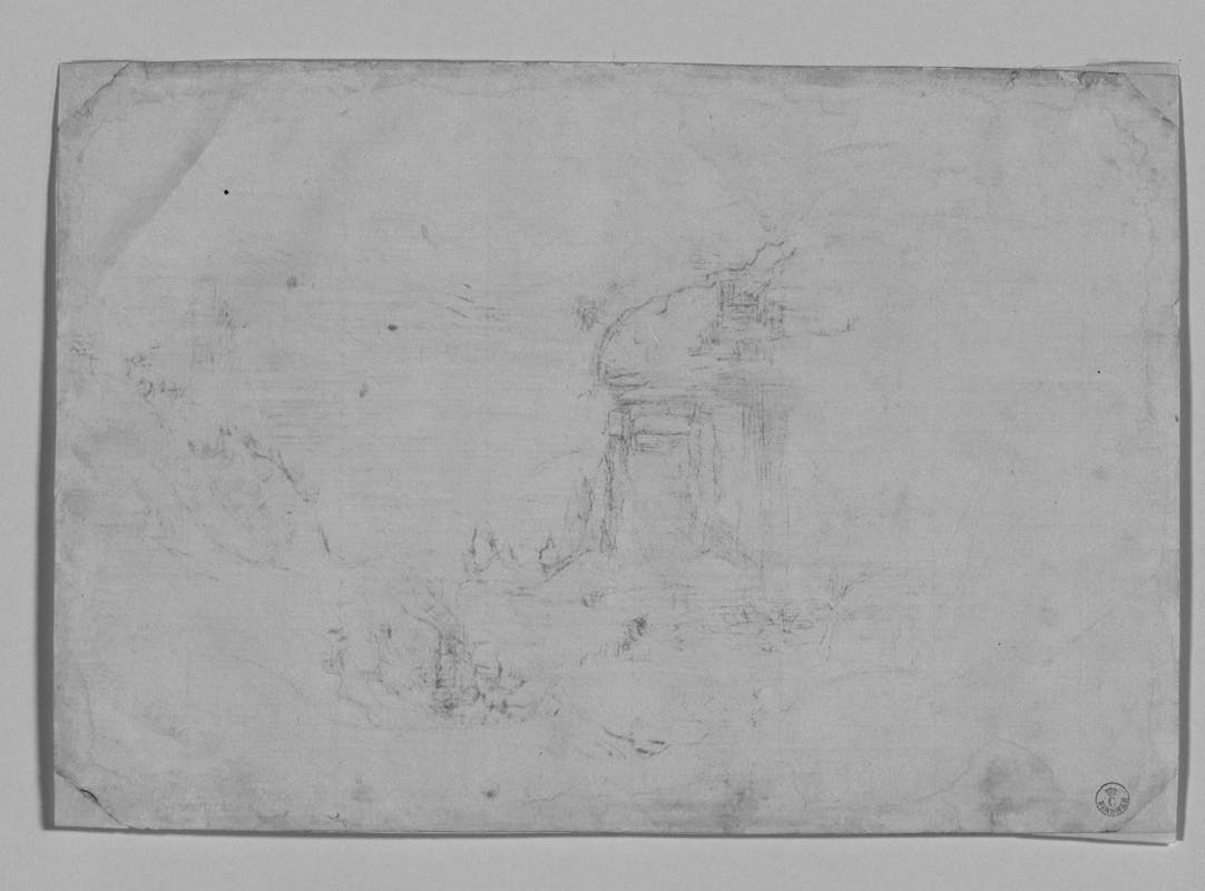 Leonardo Da Vinci, Paesaggio, inv. 8P, verso, indagini diagnostiche.