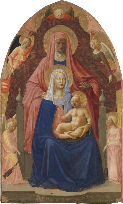 Sant'Anna, la Madonna col Bambino e cinque angeli ("Sant'Anna Metterza"), Masolino e Masaccio