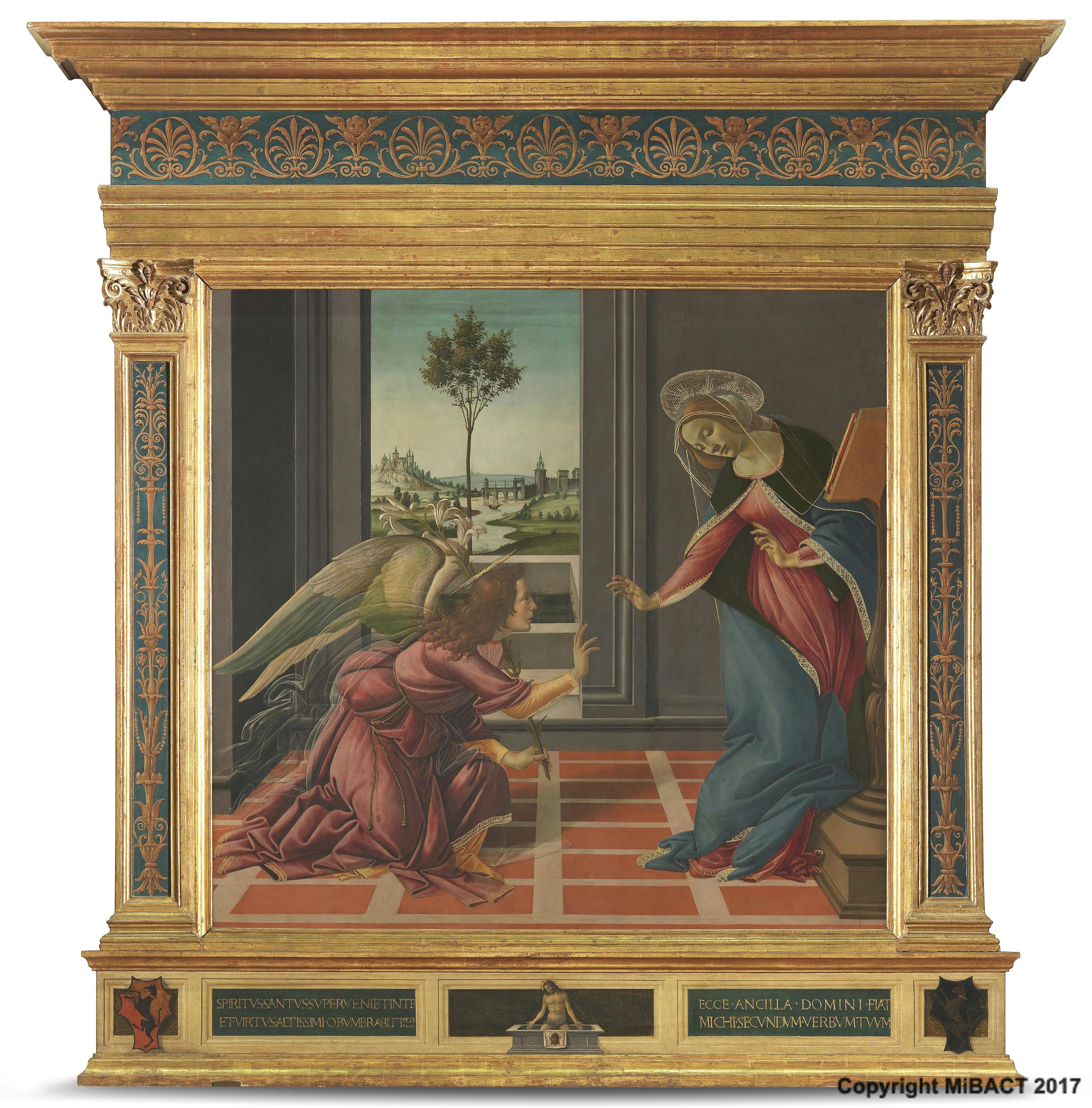 Salvation Answer the phone astronaut Annunciation, tempera on wood by Botticelli | Artworks | Uffizi Galleries