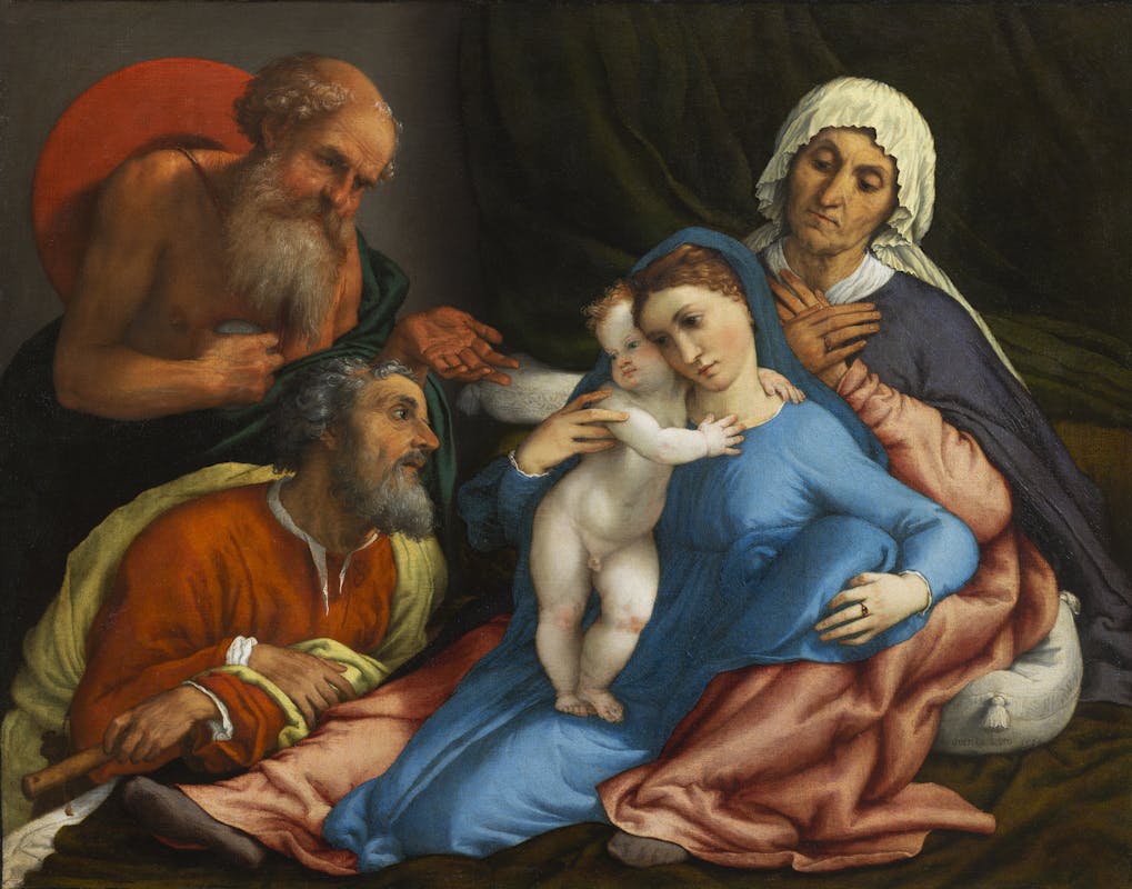 Sacra Famiglia. Lorenzo Lotto | Opere | Le Gallerie degli Uffizi