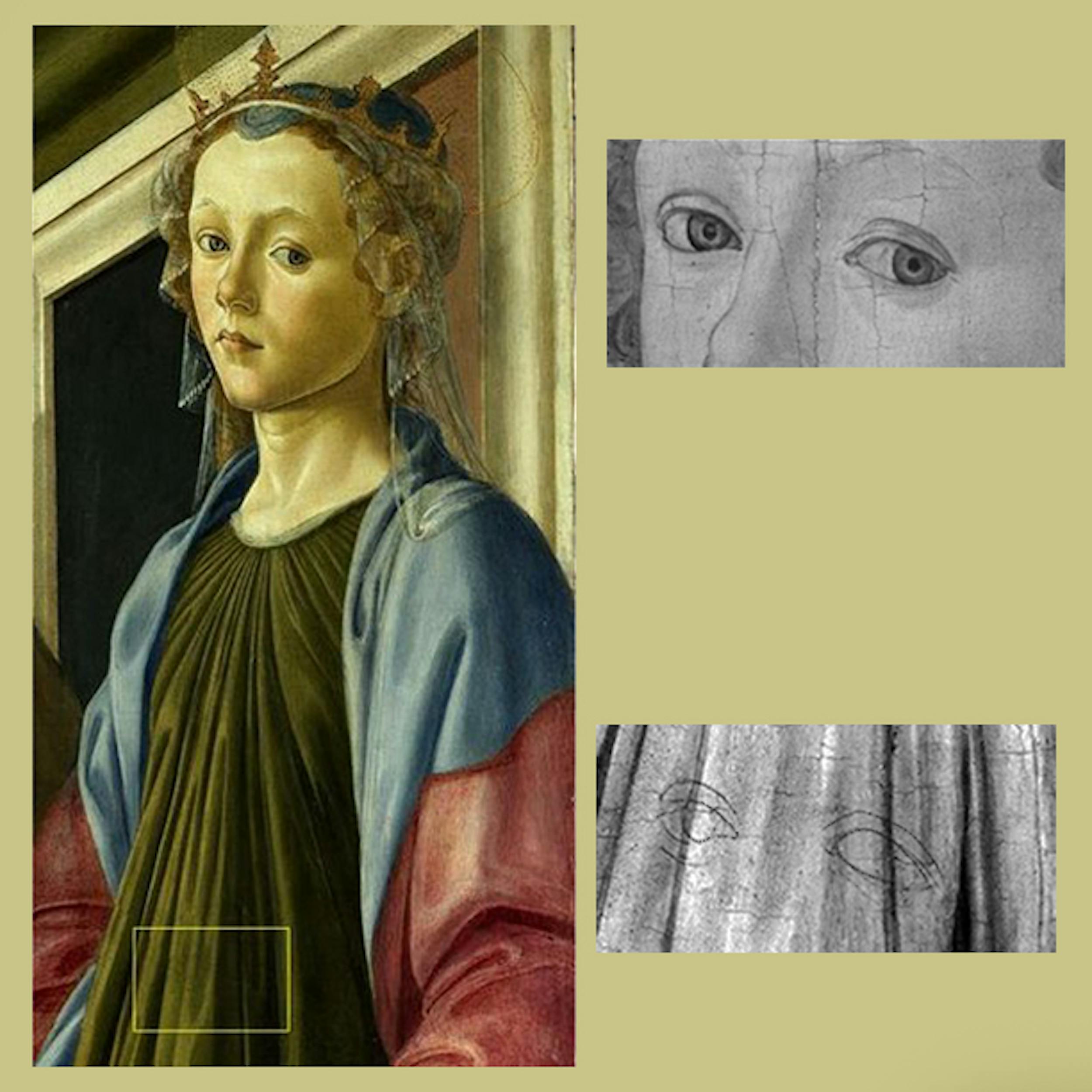Sandro Botticelli, Pala di Sant'Ambrogio - dettaglio Santa Caterina