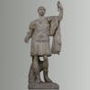Statue in armour with the head of Trajan