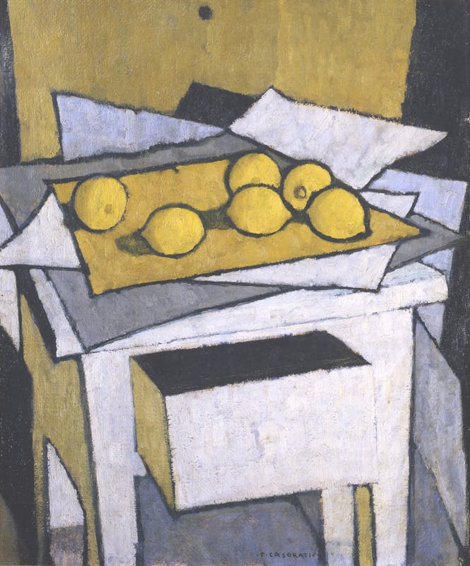 Felice Casorati (Novara 1883 - Torino 1963 ), I limoni, 1950 ca.