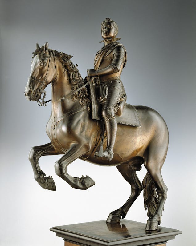 Pietro Tacca Luigi XIII di Francia a cavallo 1615-1618 circa bronzo rossiccio non patinato Museo Nazionale del Bargello, Firenze
