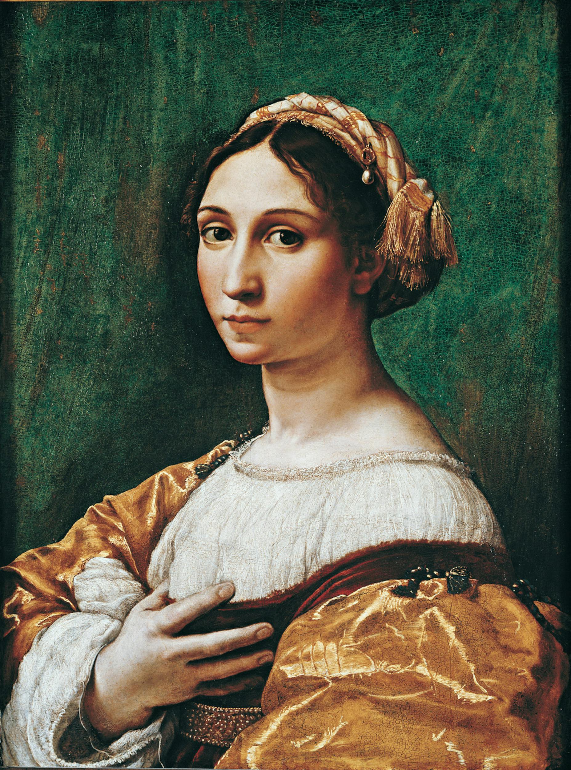 Raffaello (Urbino, 1483-Roma, 1520) e Giulio Pippi, detto Giulio Romano (Roma, 1499-Mantova, 1546) Ritratto di giovane donna 1518-1520 ca. olio su tavola Musée des Beaux-Arts, Strasbourg | Sebastiano Luciani known as Sebastiano del Piombo (Venice, 1485 – Rome, 1547) The Death of Adonis 1512 oil on canvas Galleria delle Statue e delle Pitture, Gallerie degli Uffizi, Florence
