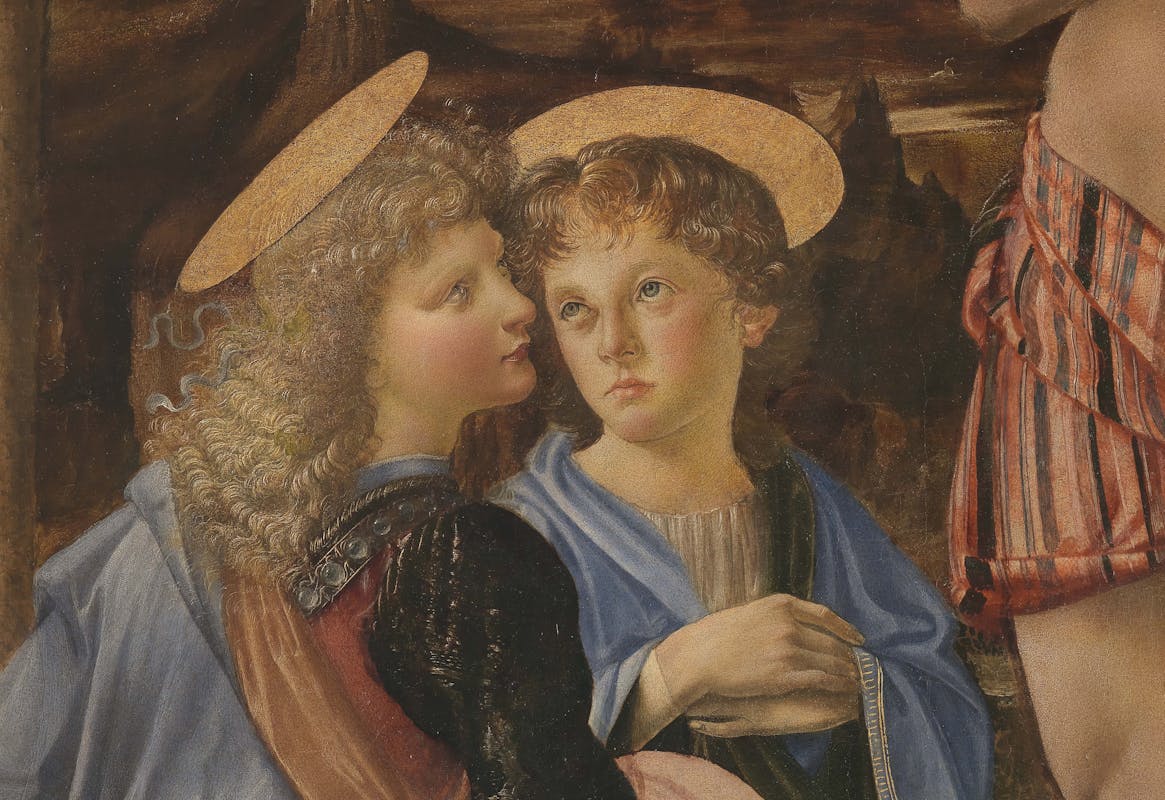 The Baptism Of Christ By Verrocchio And Leonardo Artworks