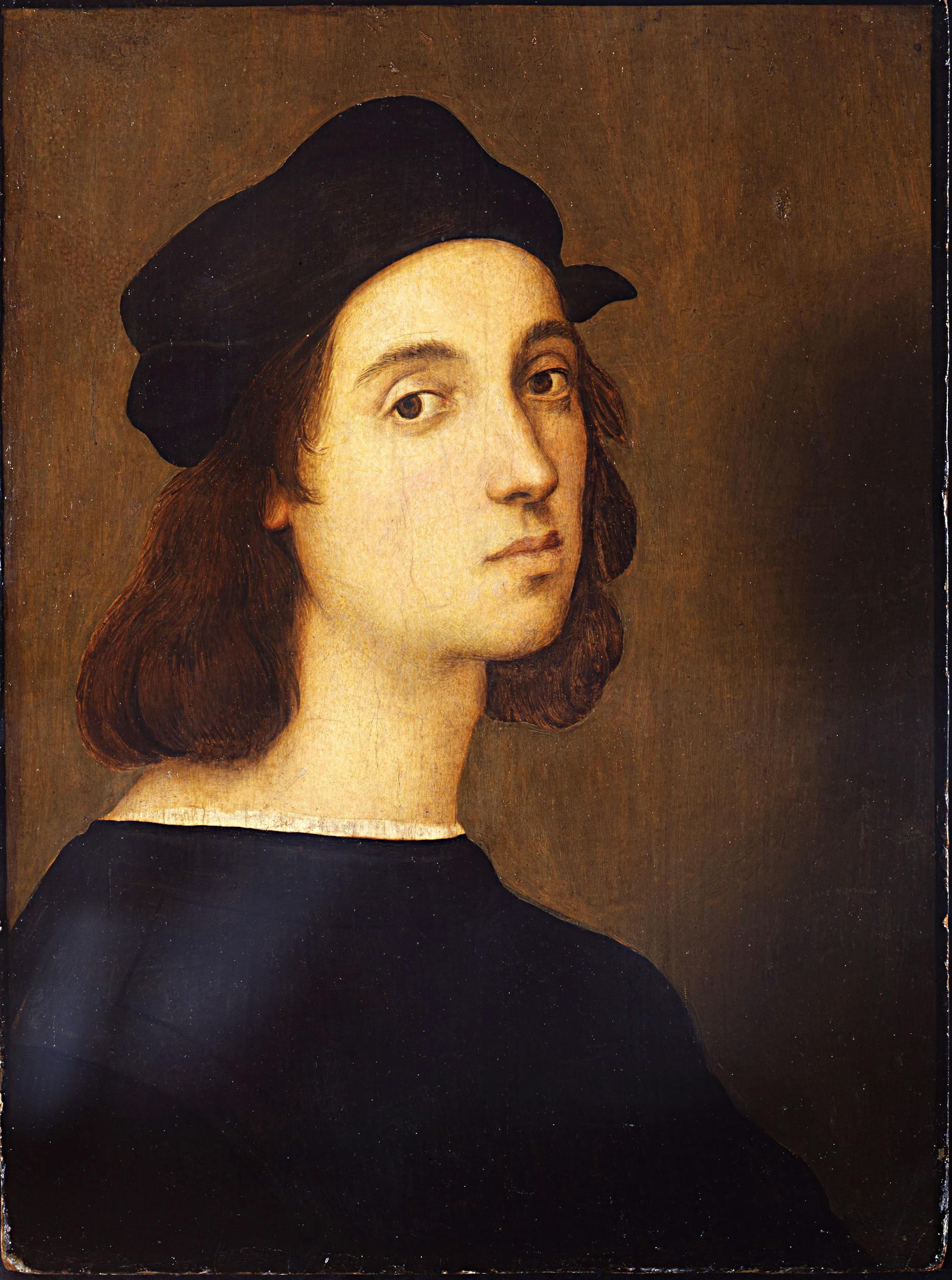 ) Raffaello Autoritratto  Self portrait 1506-1508 olio su tavola di pioppo / oil on poplar panel Firenze, Gallerie degli Uffizi, Galleria Palatina