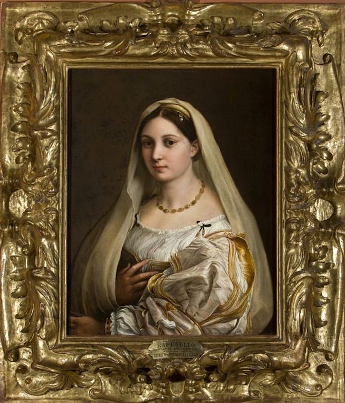 Raffaello Ritratto di donna detta “La Velata” Portrait of woman called “La Velata” 1512-1513 circa olio su tela  / oil on canvans Firenze, Gallerie degli Uffizi, Galleria Palatina