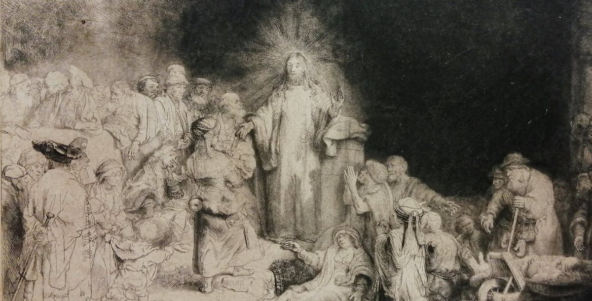 Christ healing the sick (“The hundred florin print”) by Rembrandt ...