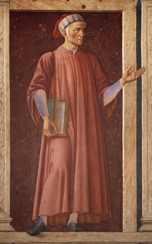 Andrea del Castagno (Castagno, 1421 – Firenze, 1457) Dante Alighieri 1448-1449 affresco strappato e applicato su tela, 250 x 150 cm Firenze, Gallerie degli Uffizi