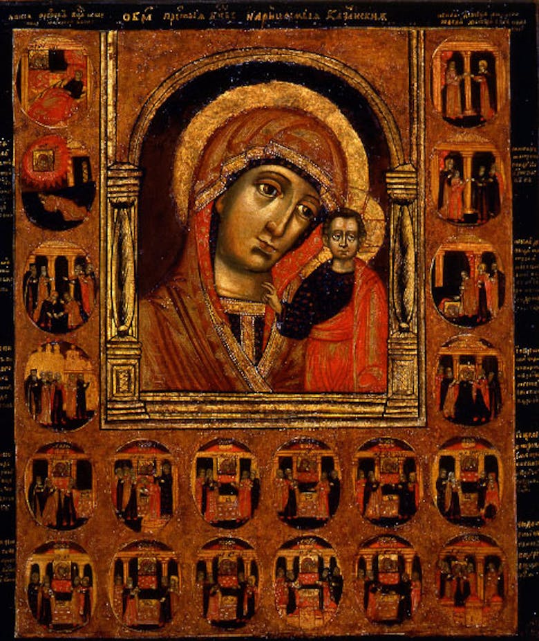 Icona "Madre di Dio di Kazan e i miracoli dell’icona"