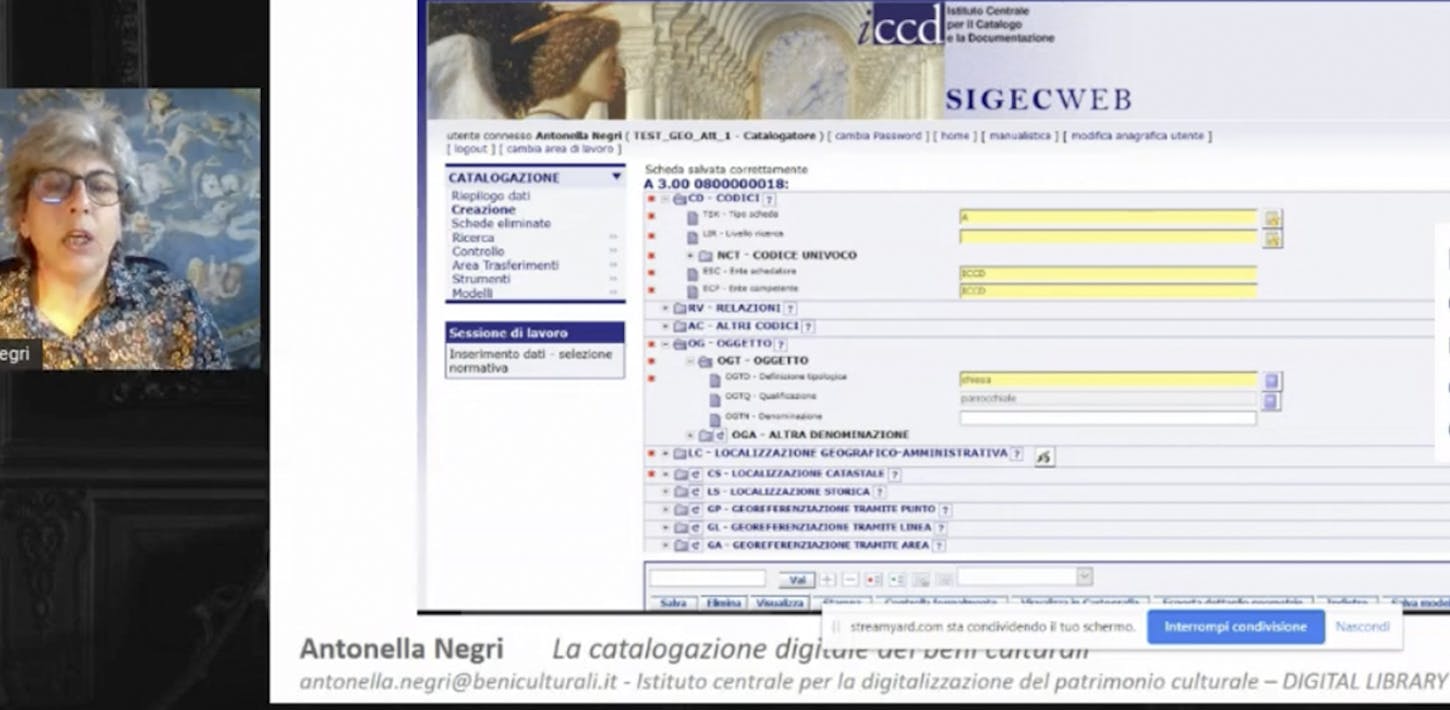 Antonella Negri - La catalogazione digitale dei beni culturali