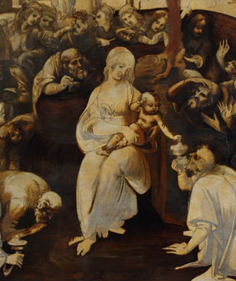 Adoration Of The Magi By Leonardo Da Vinci Artworks Uffizi Galleries