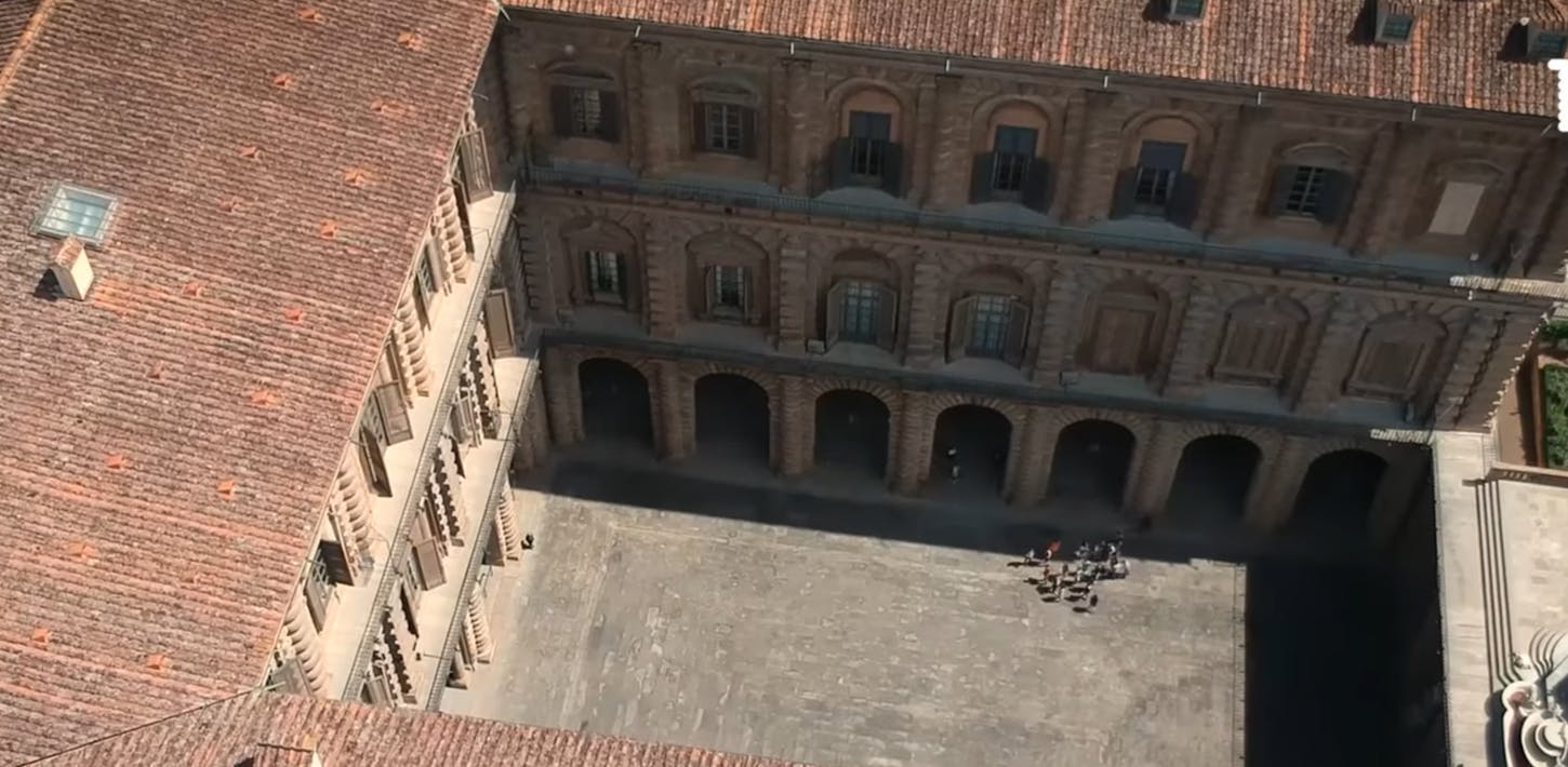 Il cortile di Palazzo Pitti