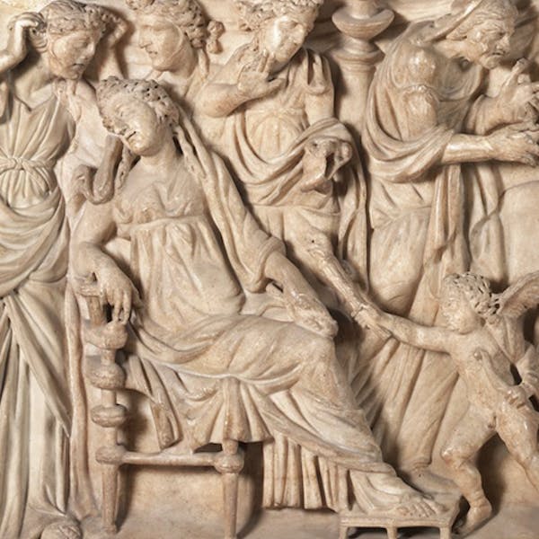 Sarcofago con il mito di Fedra e Ippolito, arte romana | Opere | Le ...