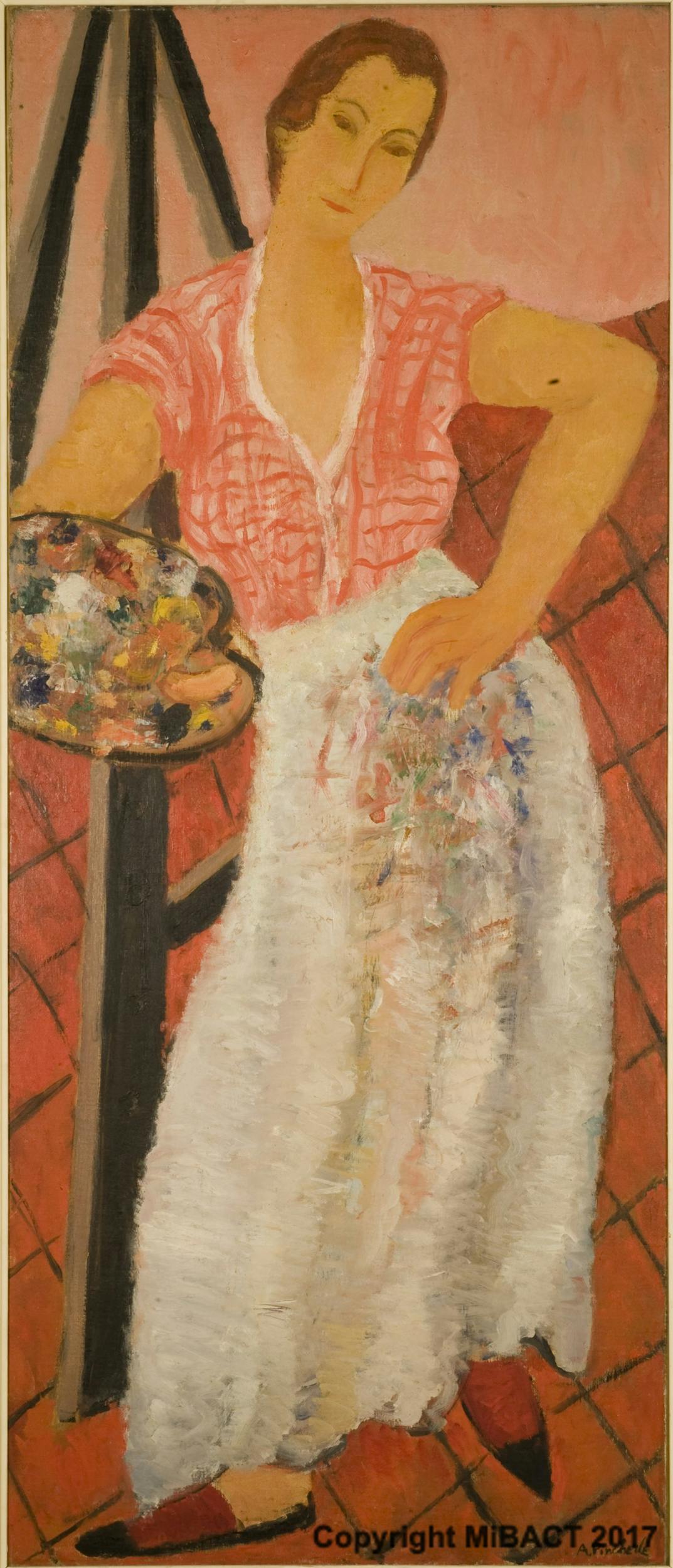 A. Pincherle, Self Portrait Artworks Uffizi Galleries