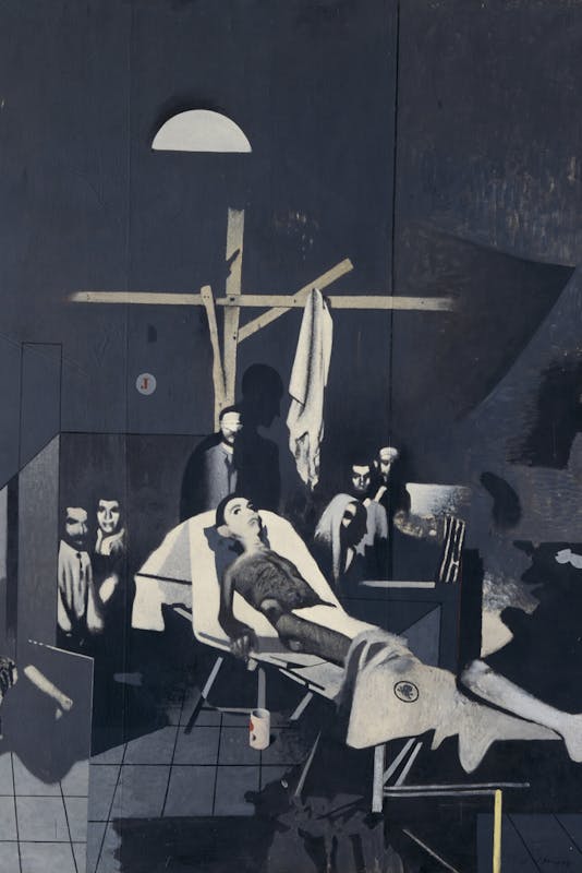 Gianfranco Ferroni, Senza resurrezione, 1968, olio su tela, Galleria degli Uffizi (Palazzo degli Uffizi), Firenze