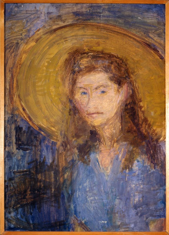 Marianne Gàbor (Budapest 1917 – 2014), Autoritratto di Marianne  Gàbor, 1956, olio su faesite. Firenze, Galleria degli Uffizi, Depositi