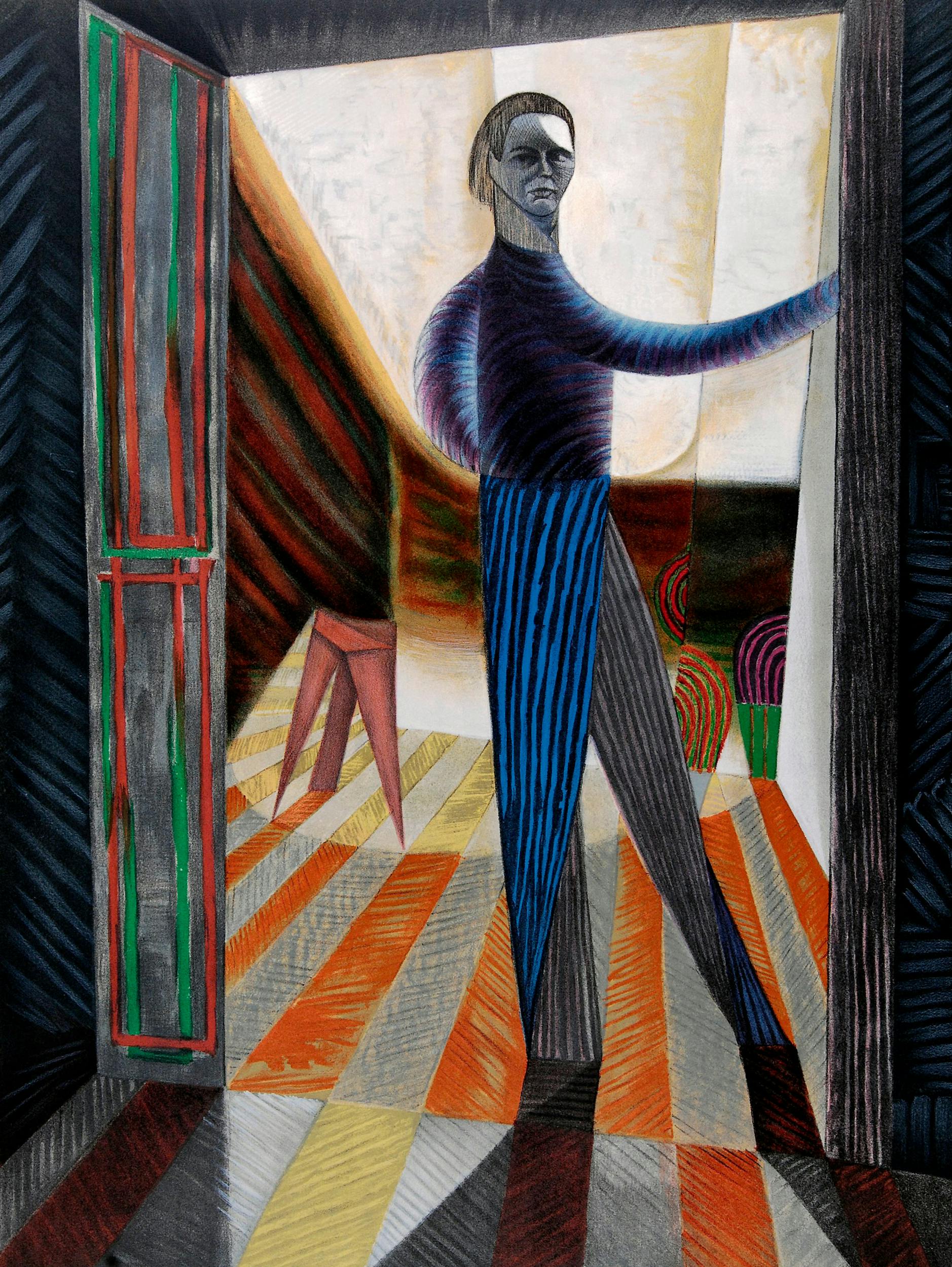 Viktor Vasarely (Pécs, Ungheria 1906 - XVI arrondissement di Parigi, Parigi,  Francia 1997), Autoritratto di Viktor Vasarely, fotoligrafia. Firenze, Galleria  degli Uffizi, Depositi