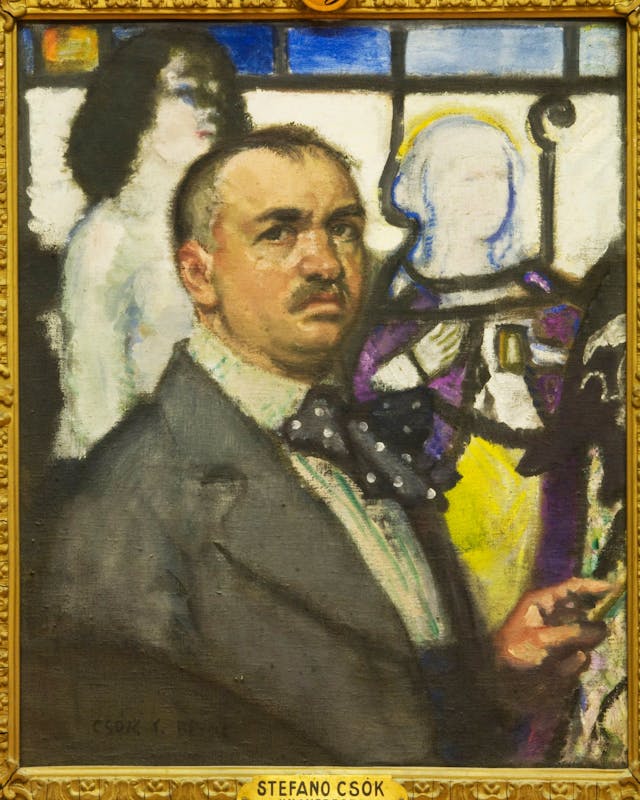 Istvàn Csòk (Sáregres, Ungheria 1865 - Budapest, Ungheria 1961),  Autoritratto di Istvàn Csòk, 1912. Firenze, Galleria degli Uffizi, Depositi