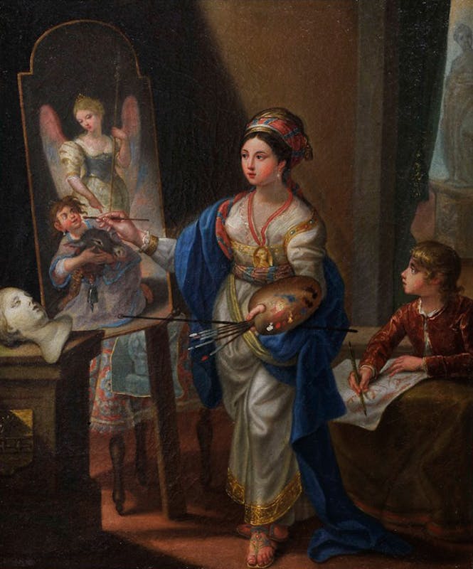 Teresa Arizzara, Autoritratto di Teresa Arizzarra, sec. XVIII, olio su tela. Firenze, Galleria degli  Uffizi, Depositi