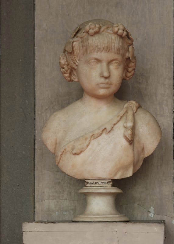 Arte romana, Ritratto di fanciullo, secondo quarto II d.C., coronato marmo microcristallino/  scultura. Firenze, Galleria degli Uffizi, Depositi