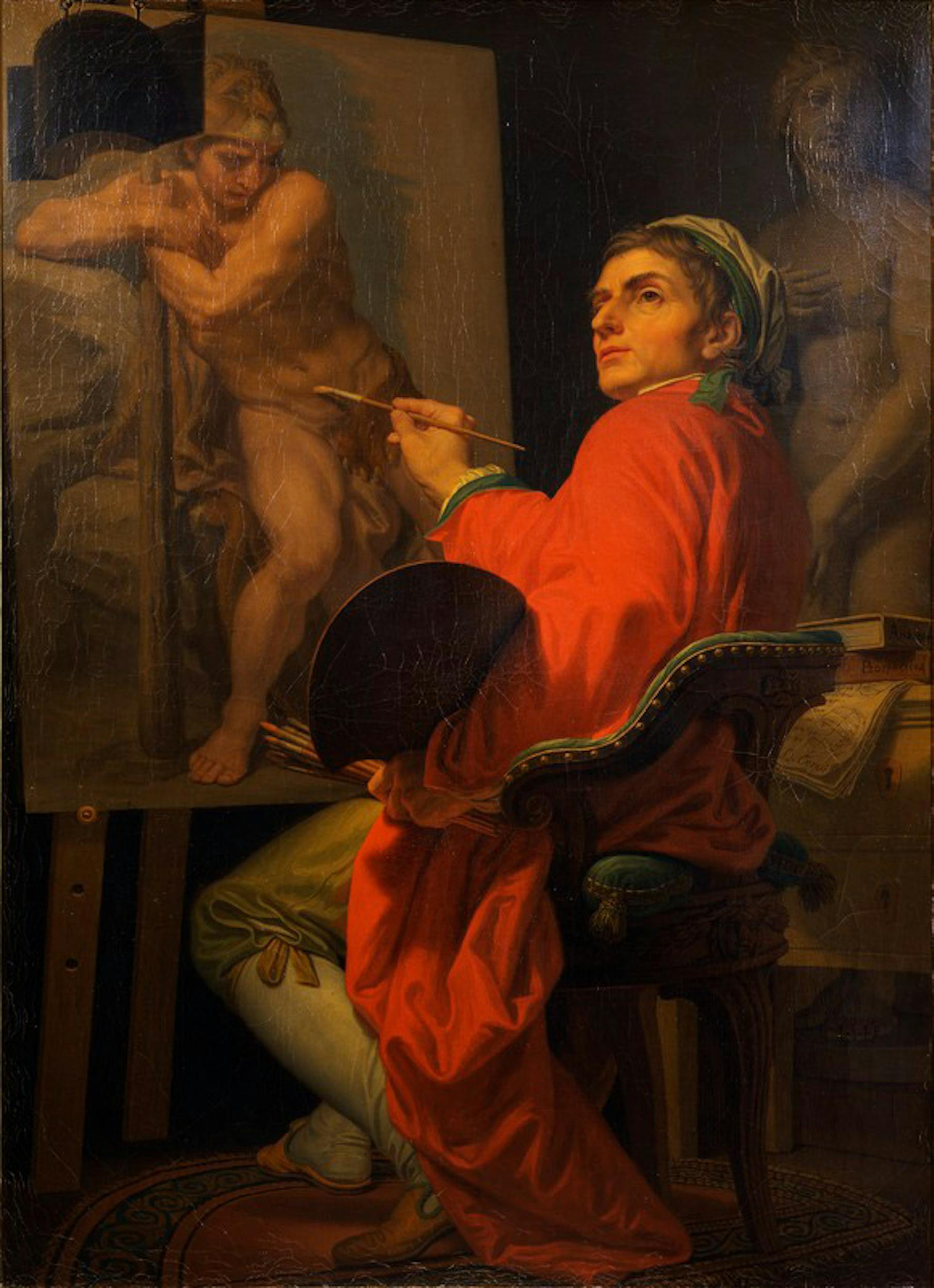 Domenico Corvi (Viterbo 1721 - Roma 1803), Autoritratto di Domenico Corvi, 1785  ca., olio su tela. Firenze, Galleria degli Uffizi, Depositi