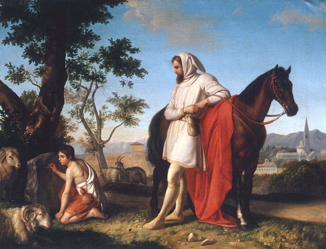 Gaetano Sabatelli (Firenze 1820 – Milano 1893), Cimabue e Giotto, XIX secolo (1846), olio su tela. Firenze, Galleria d’Arte Moderna, Depositi
