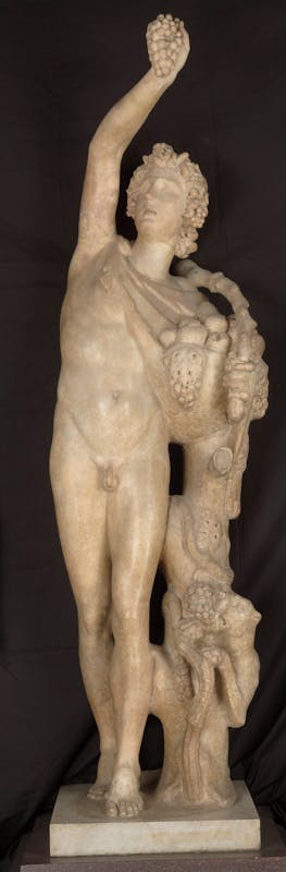Arte romana, Satiro con uva, II d.C. secolo, marmo pentelico/scultura. Firenze, Galleria degli Uffizi